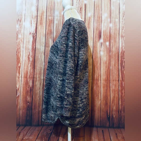 Women’s Large Sweater CJ Banks Purple Multicolored Medium Weight 3/4 Sleeves - Picture 9 of 13